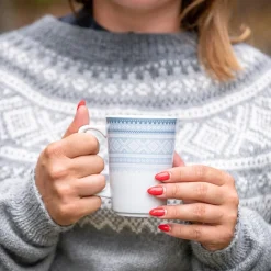 PORSGRUNDS PORSELÆNSFABRIK MAUD KRUS 2 PK BLÅ M/GAVE ESKE