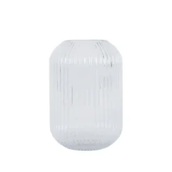 NOVA Edge Vase m/riller Klar 22cm