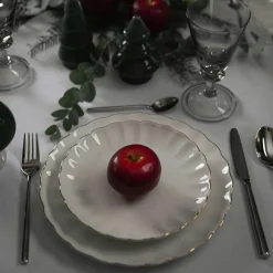 NOVA Lilly Tallerken 21cm Hvit m/Gullkant