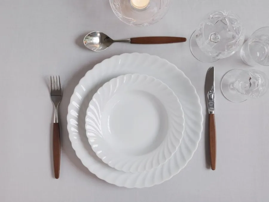 PORSGRUNDS PORSELÆNSFABRIK Porsgrunds Porselænsfabrik Bogstad Hvitt Stor Tallerken 27 cm