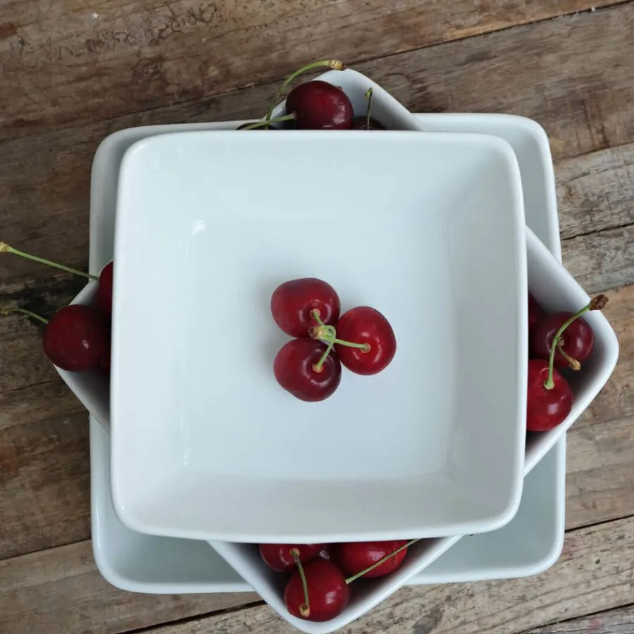 PORSGRUNDS PORSELÆNSFABRIK Porsgrunds Porselænsfabrik Sense Serveringsboller Firkant 3pk