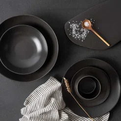 PORSGRUNDS PORSELÆNSFABRIK Porsgrunds Porselænsfabrik Natur Dyp Tallerken 24cm Matt Sort