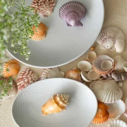 PORSGRUNDS PORSELÆNSFABRIK Porsgrunds Porselænsfabrik Bølge Hvitt Oval Asjett 19cm