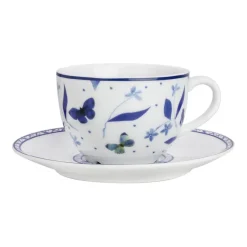 PORSGRUNDS PORSELÆNSFABRIK Porsgrunds Porselænsfabrik Bluebird Butterfly Kopp med Skål 23 cl