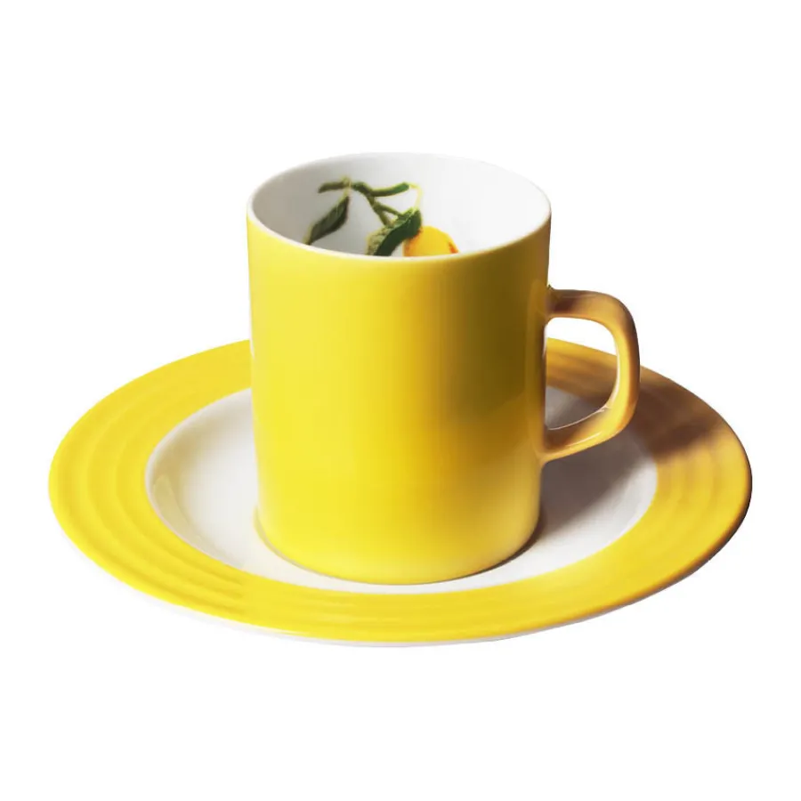 PORSGRUNDS PORSELÆNSFABRIK Porsgrunds Porselænsfabrik Citron Kopp & Skål Kaffe 15 cl