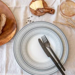 PORSGRUNDS PORSELÆNSFABRIK Porsgrunds Porselænsfabrik Marius Tallerken Flat 28 cm Grå 4pk