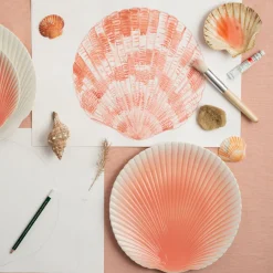 PORSGRUNDS PORSELÆNSFABRIK Porsgrunds Porselænsfabrik Kamskjell Tallerken 26cm Korall