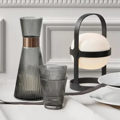 ROSENDAHL Grand Cru Vannkaraffel m/Riller 1L Grå