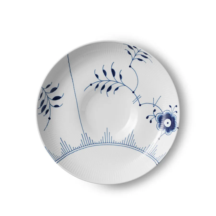 ROYAL COPENHAGEN Blå Mega Riflet Serveringsfat 34cm