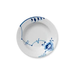ROYAL COPENHAGEN Blå Mega Riflet Dyp Tallerken 21cm