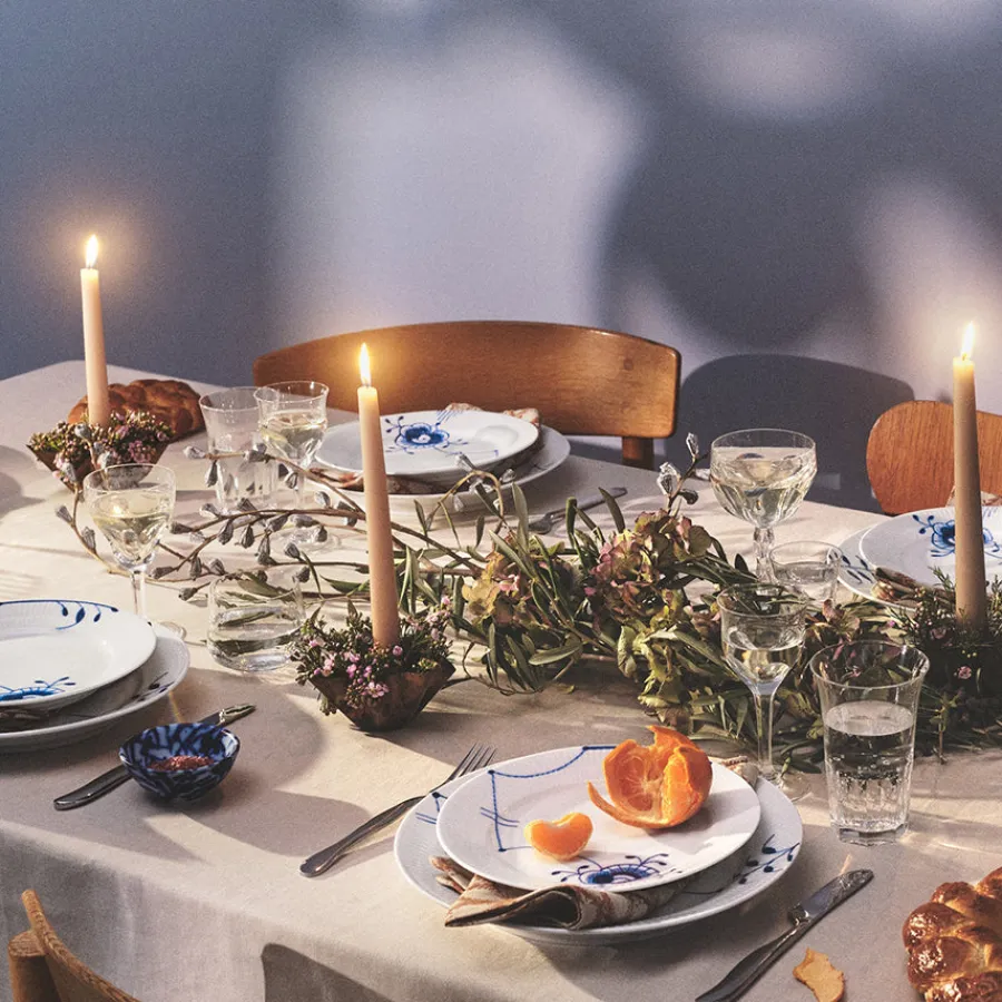 ROYAL COPENHAGEN Blå Mega Riflet Tallerken 27cm Dekor 9