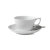 ROYAL COPENHAGEN Hvit Riflet Kopp m/Skål 28cl