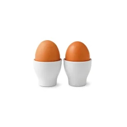 ROYAL COPENHAGEN HVIT RIFLET EGGEGLASS 2PK
