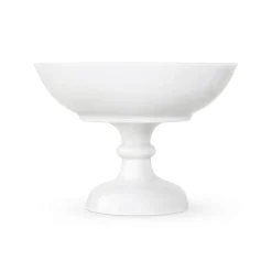 ROYAL COPENHAGEN Hvit Riflet Skål på Fot 15 cm