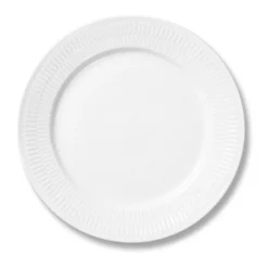 ROYAL COPENHAGEN Hvit Riflet Tallerken 27cm