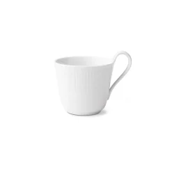 ROYAL COPENHAGEN Hvit Riflet Krus Med Høy Hank 33cl