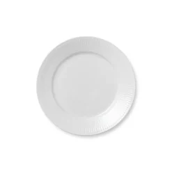 ROYAL COPENHAGEN Hvit Riflet Asjett 22cm