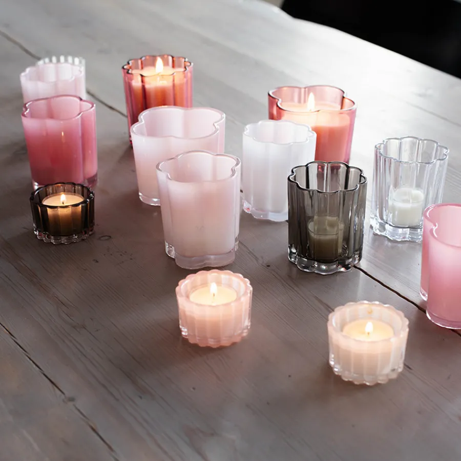 SEASONS Love Collection Lyslykt Blomst 8x8,5cm Rosa