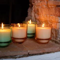 SEASONS Summer Collection Stearinlys i Glassbeholder 10cm Grønn