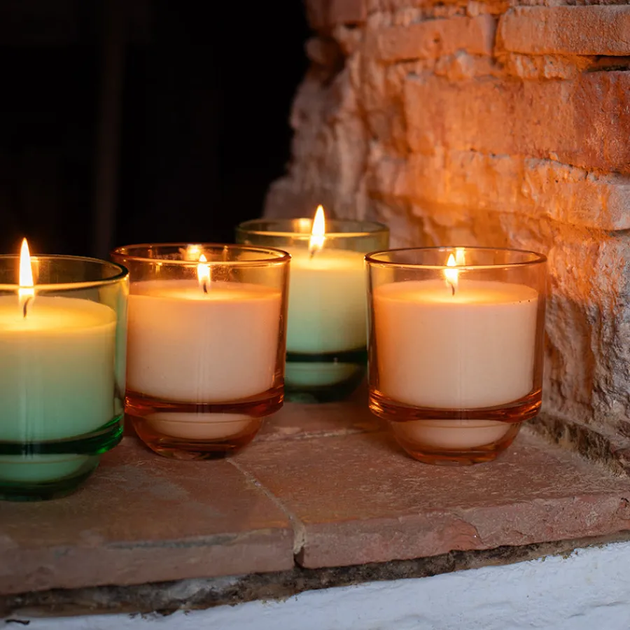 SEASONS Summer Collection Stearinlys i Glassbeholder 10cm Grønn