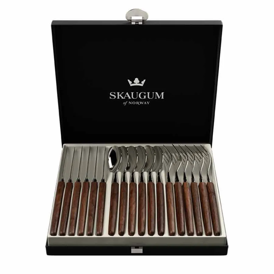 SKAUGUM BESTIKK Bestikksett 18 Deler Valnøtt